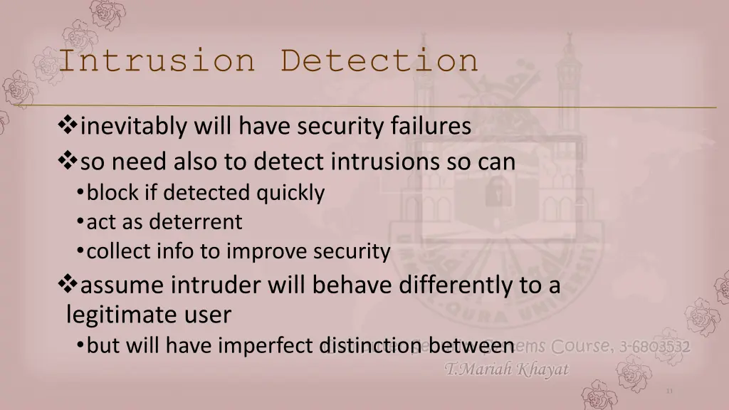 intrusion detection