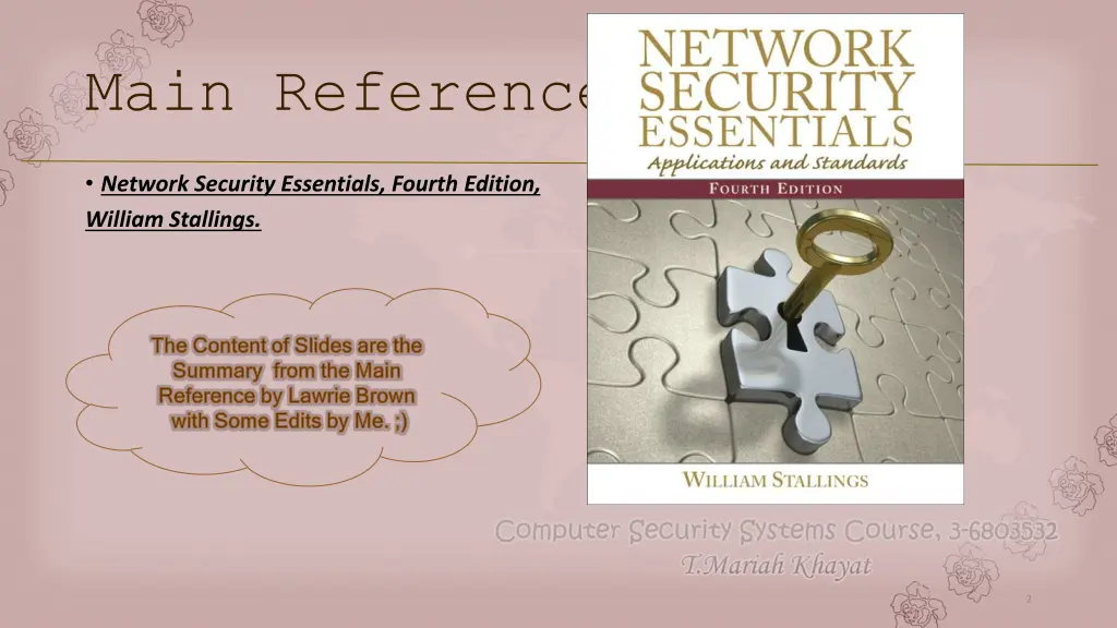 main reference