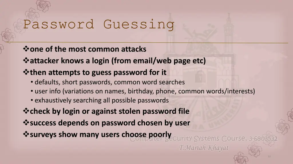password guessing