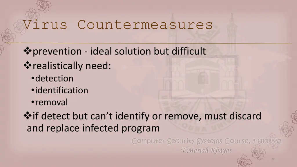 virus countermeasures