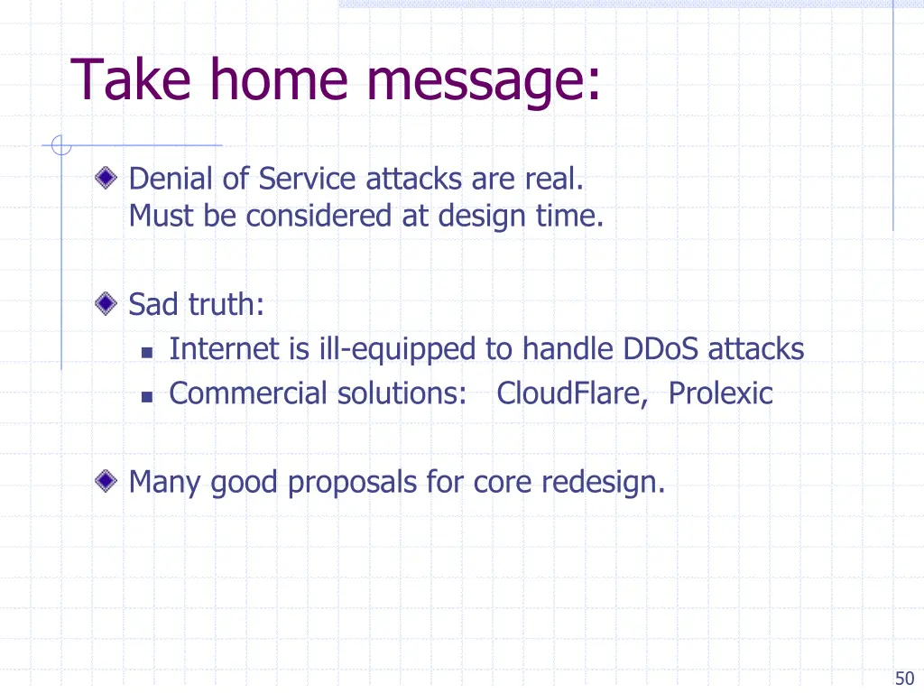 take home message