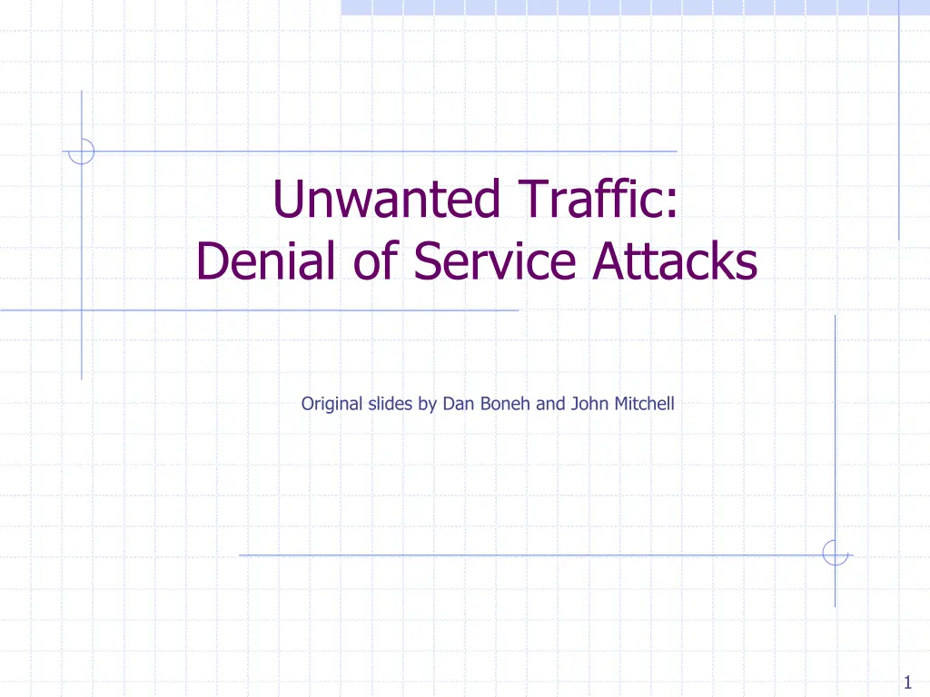 unwanted traffic denial of service attacks