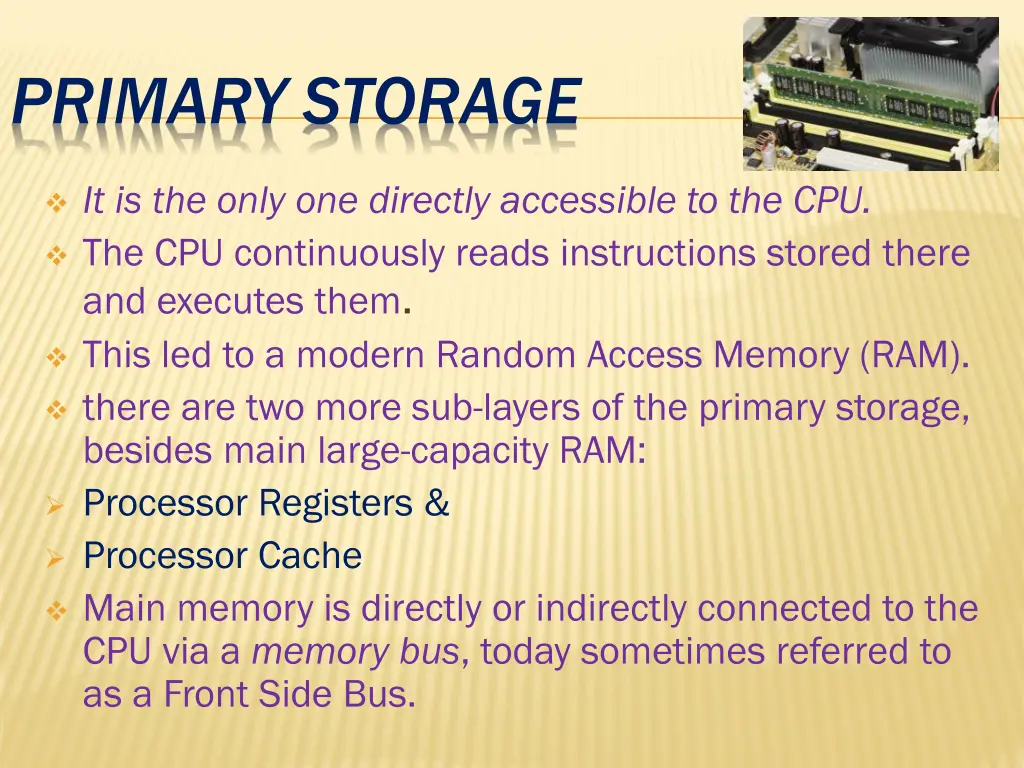 primary storage