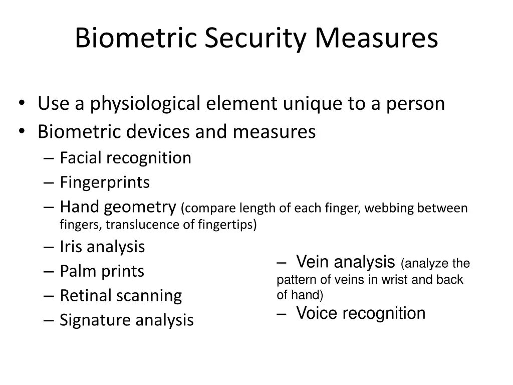 biometric security measures