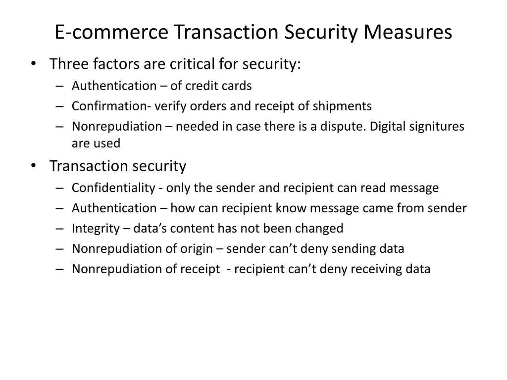 e commerce transaction security measures