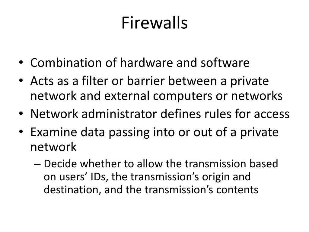 firewalls