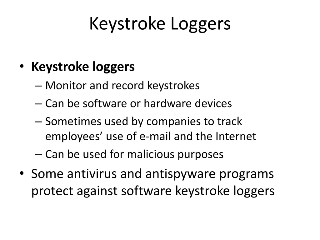 keystroke loggers