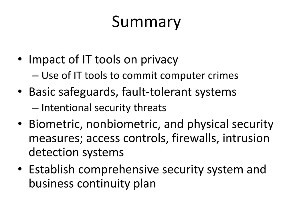 summary