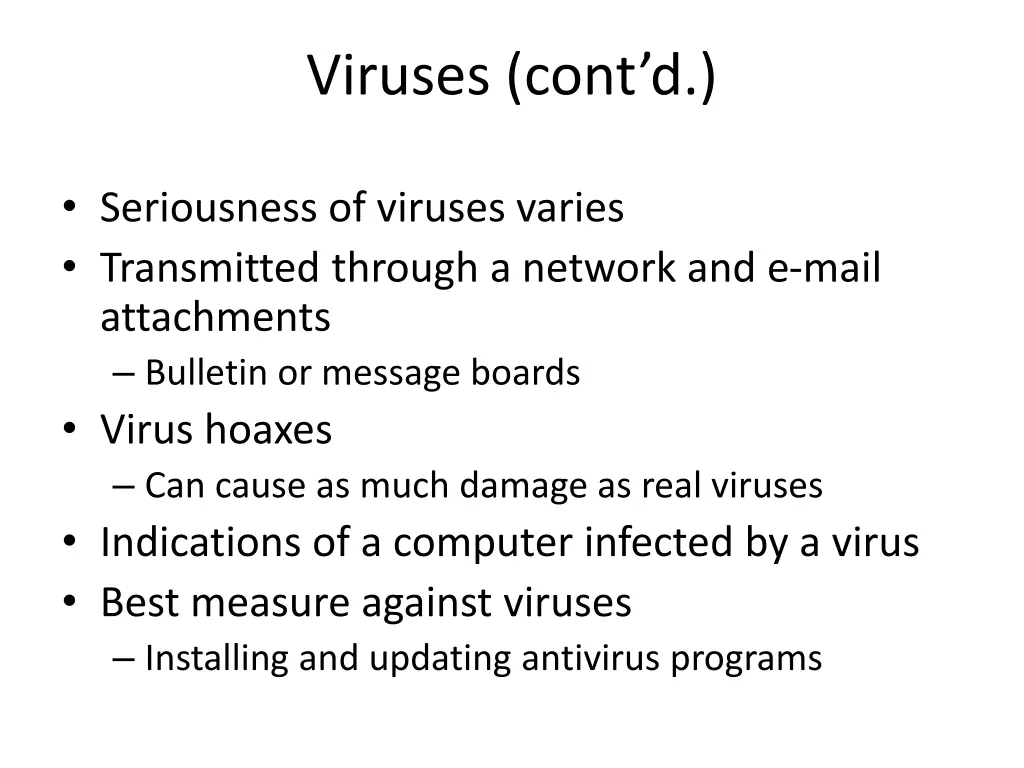 viruses cont d
