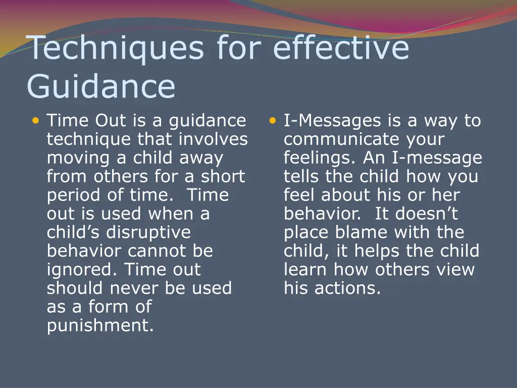 techniques for effective guidance time