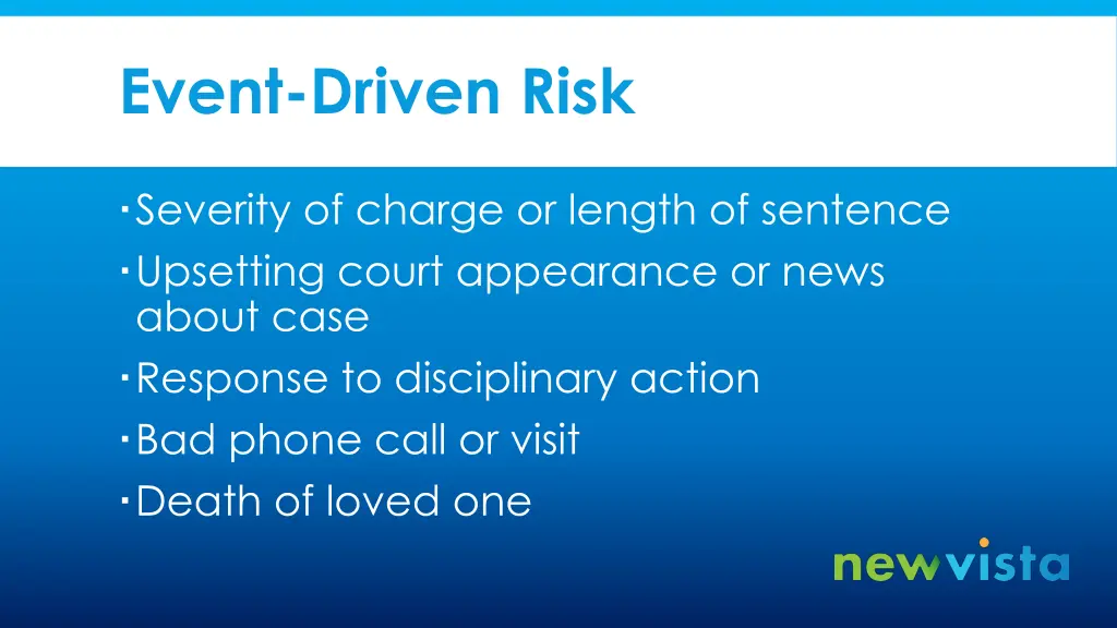 event driven risk