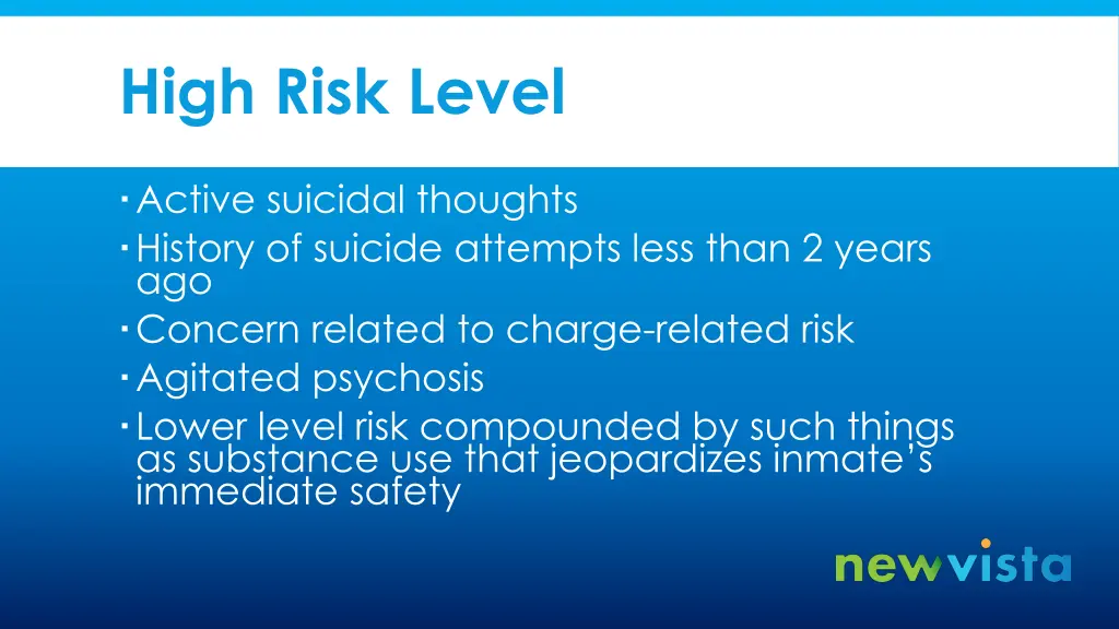 high risk level