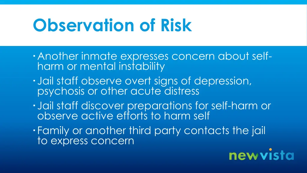 observation of risk
