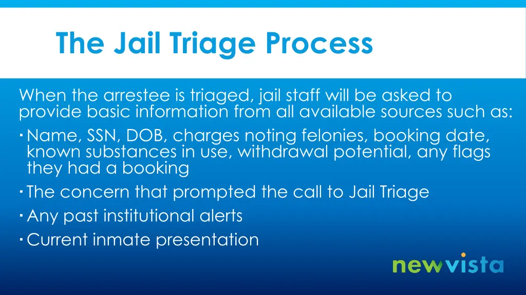 the jail triage process