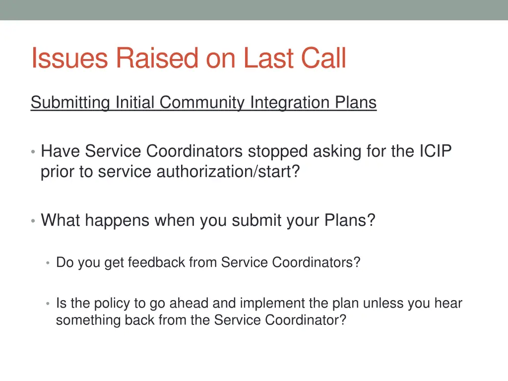issues raised on last call 4