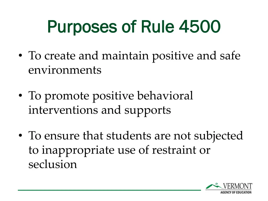 purposes of rule 4500 purposes of rule 4500