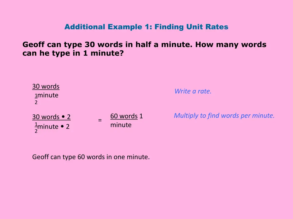 additional example 1 finding unit rates