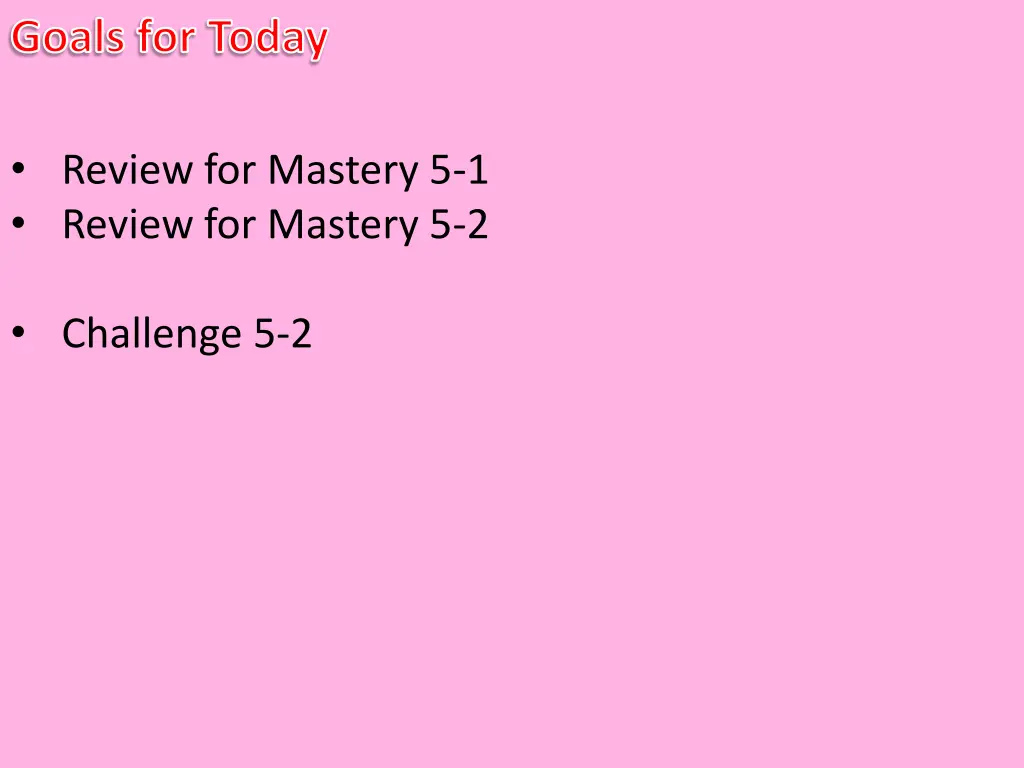 review for mastery 5 1 review for mastery 5 2