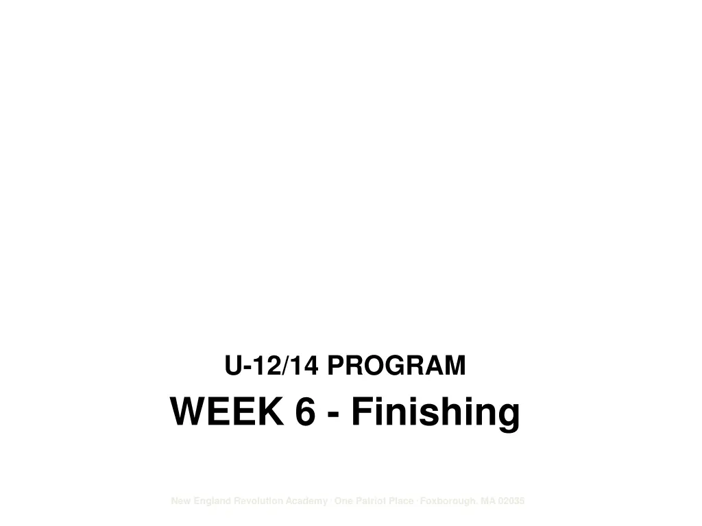 u 12 14 program week 6 finishing
