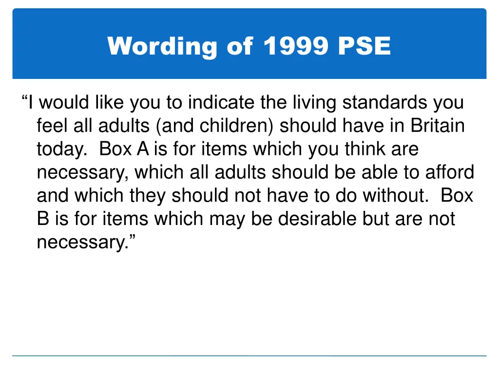 wording of 1999 pse
