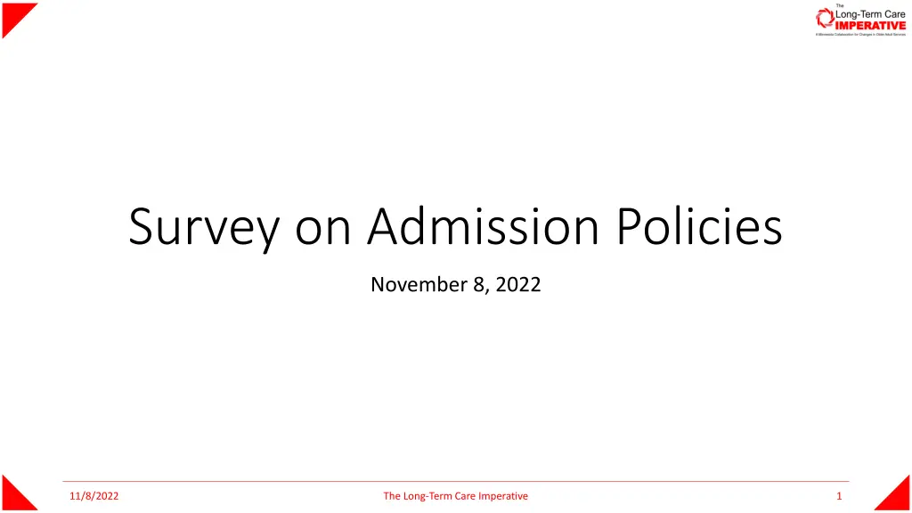 survey on admission policies