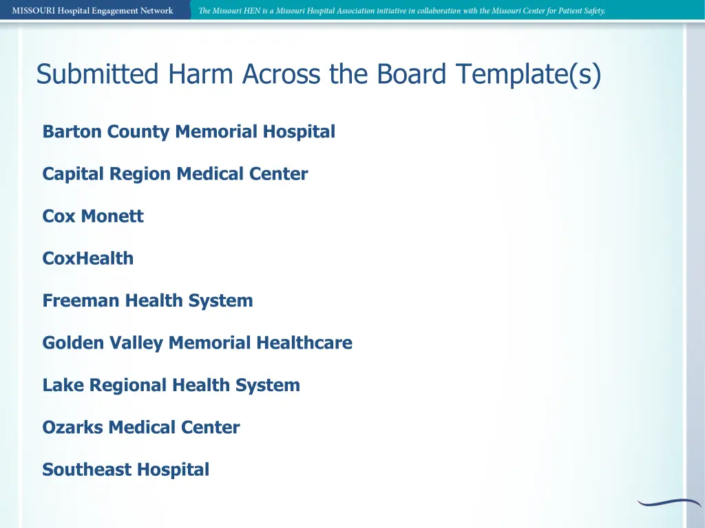 submitted harm across the board template s