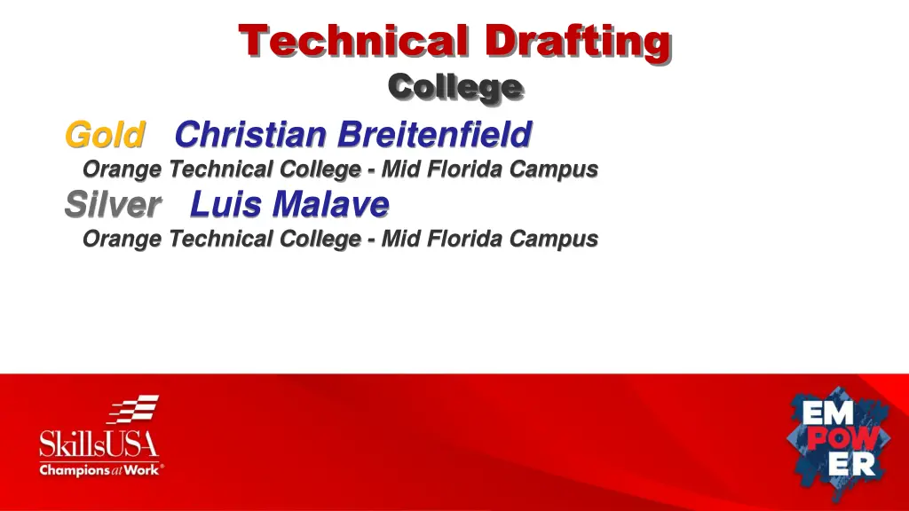 technical drafting college gold christian