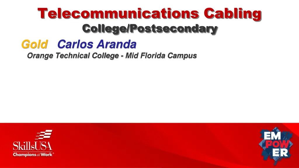 telecommunications cabling college postsecondary