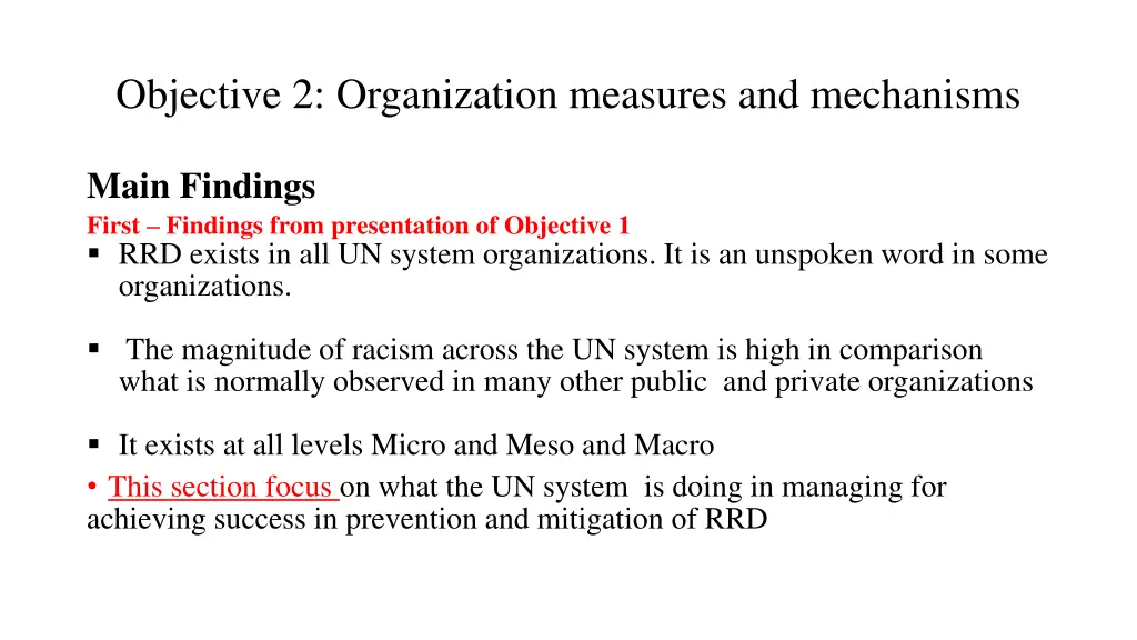 objective 2 organization measures and mechanisms 2