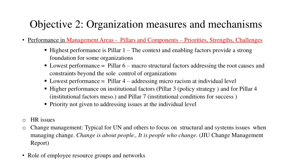objective 2 organization measures and mechanisms 4