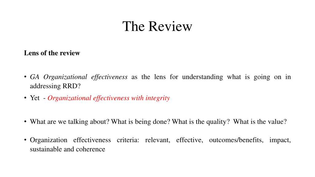 the review
