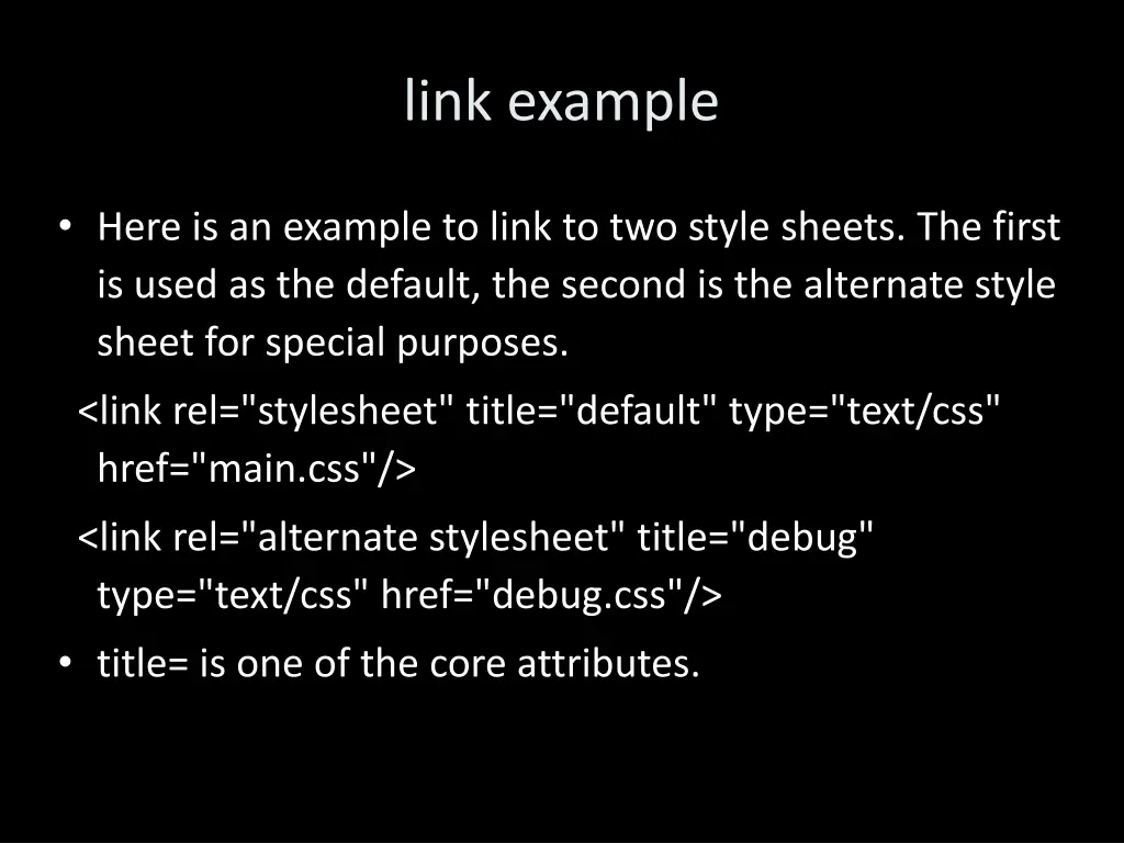 link example