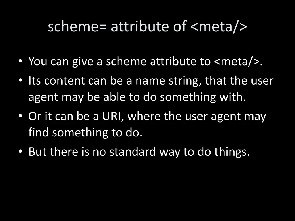 scheme attribute of meta