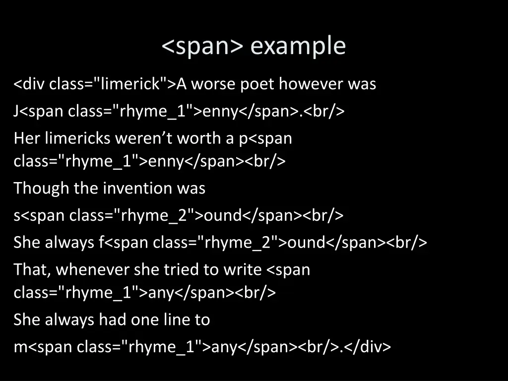span example