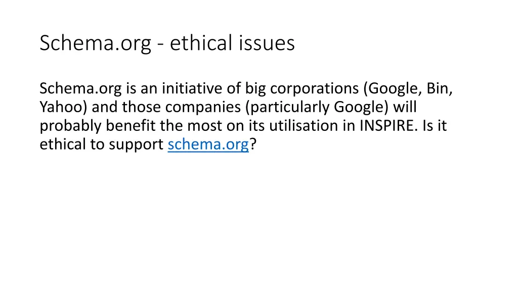 schema org ethical issues