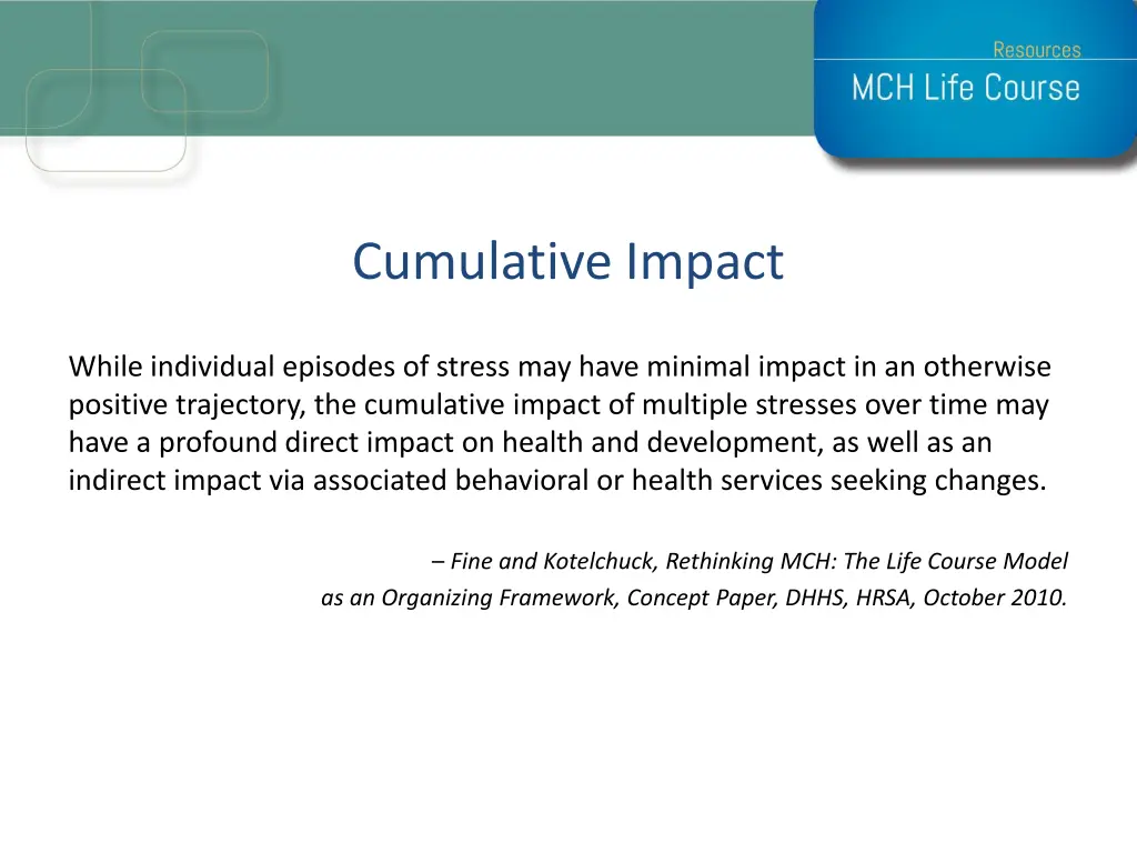 cumulative impact
