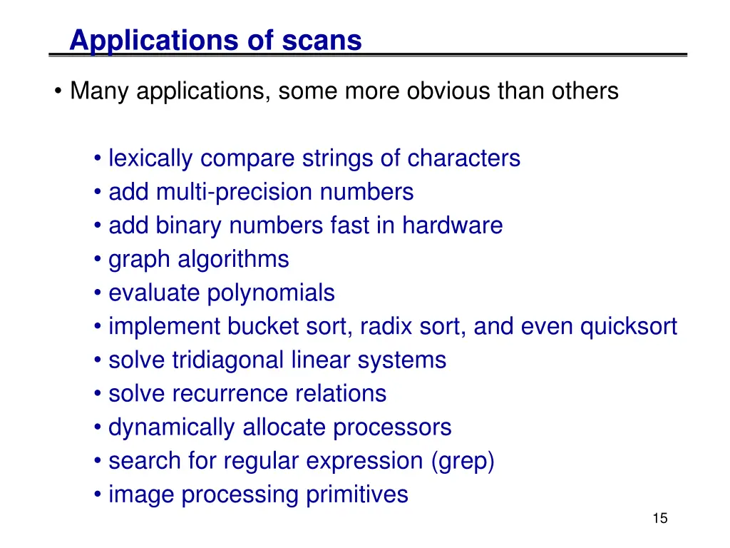 applications of scans