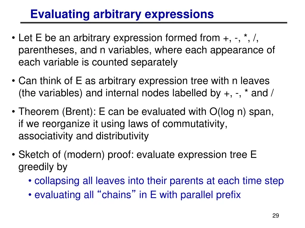 evaluating arbitrary expressions