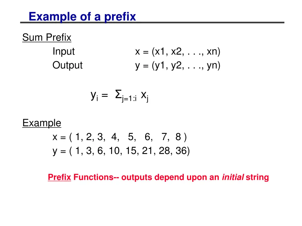 example of a prefix
