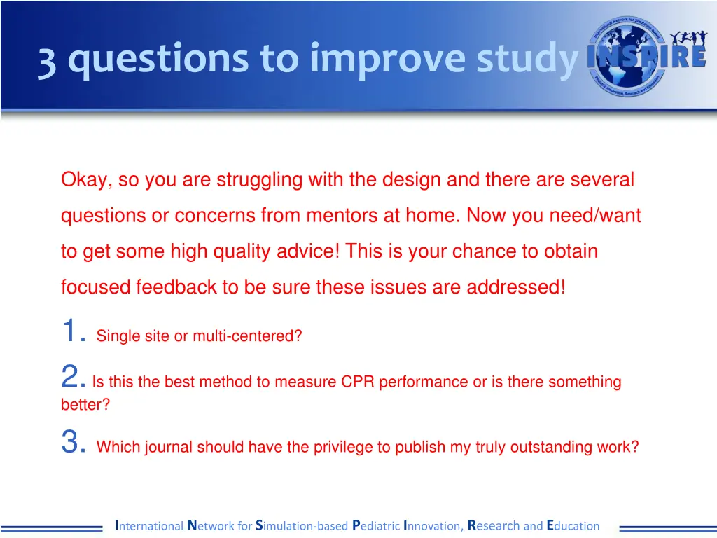 3 questions to improve study