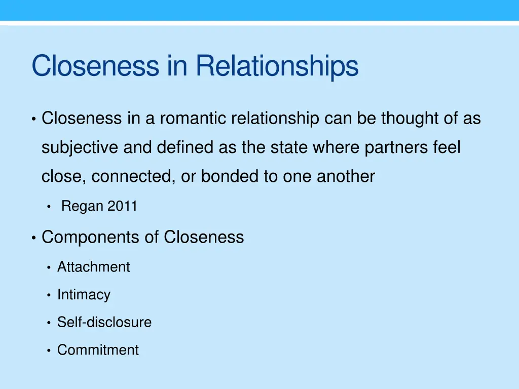 closeness in relationships