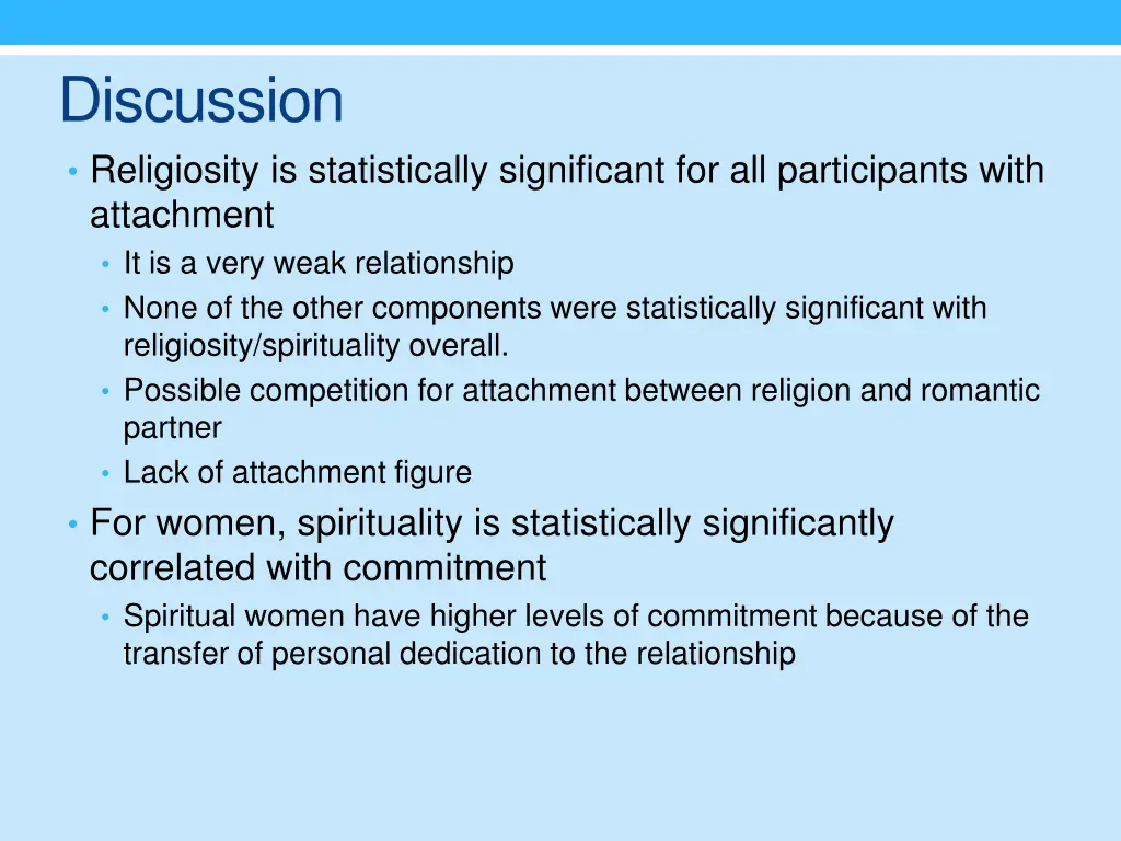 discussion religiosity is statistically