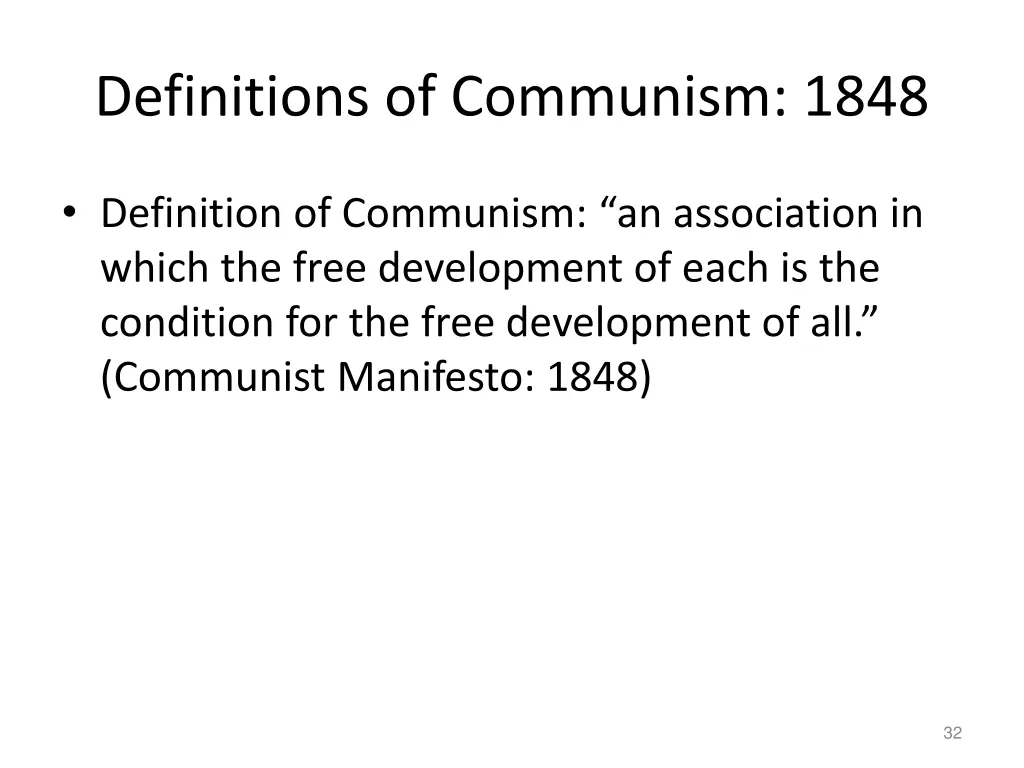 definitions of communism 1848