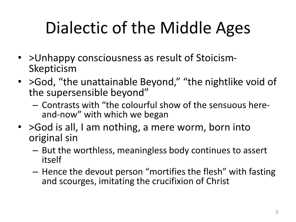 dialectic of the middle ages