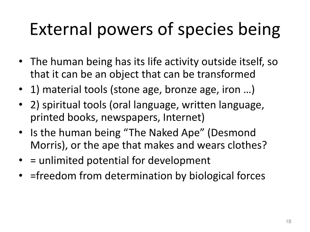 external powers of species being