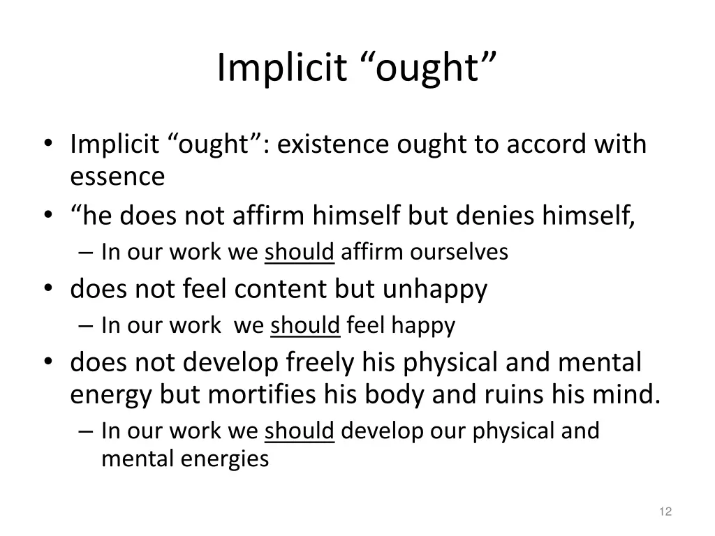 implicit ought