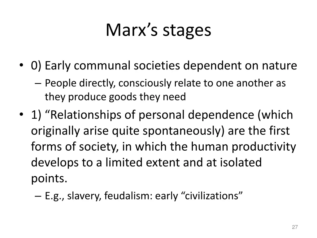 marx s stages