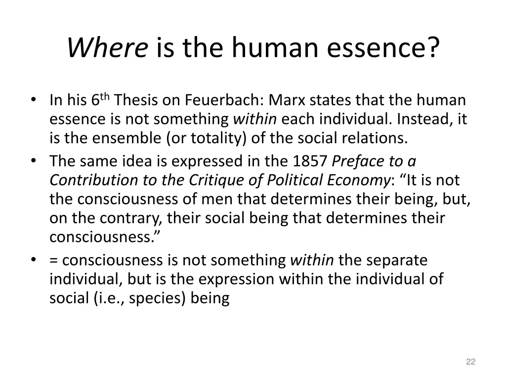 where is the human essence