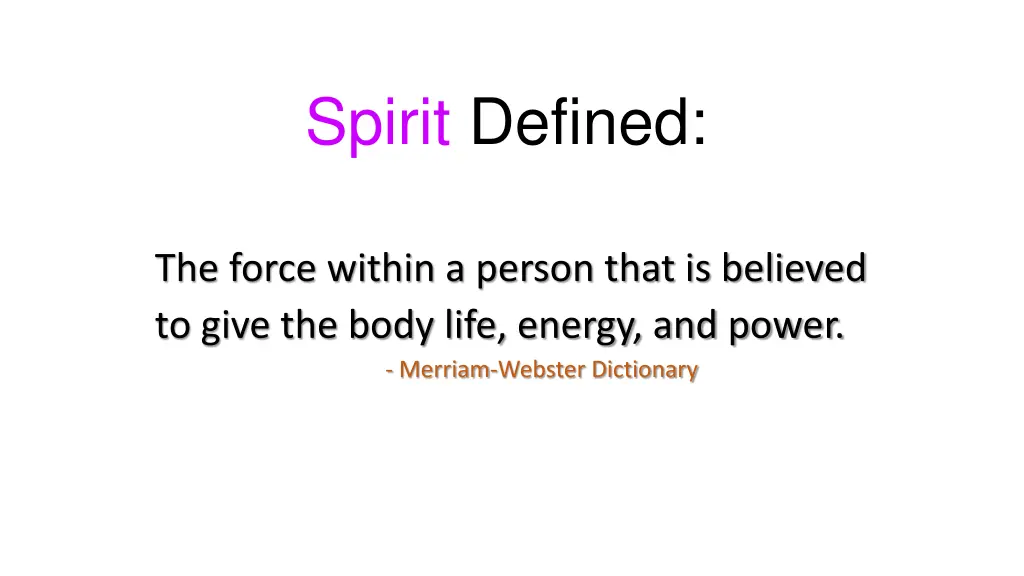 spirit defined