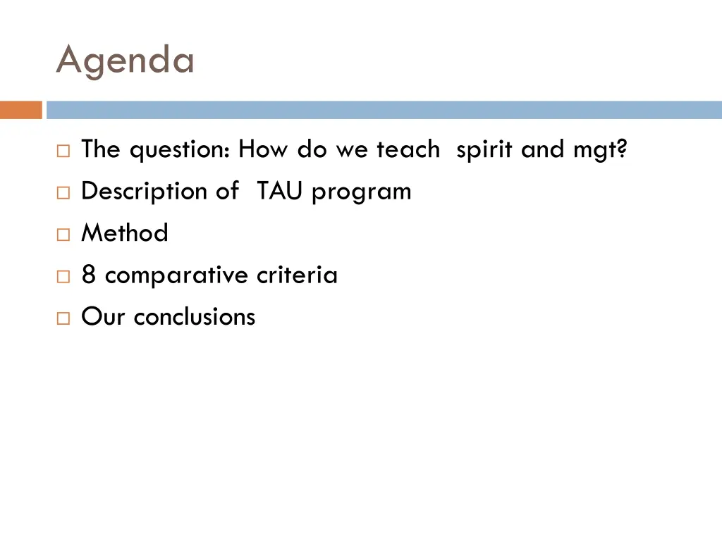 agenda